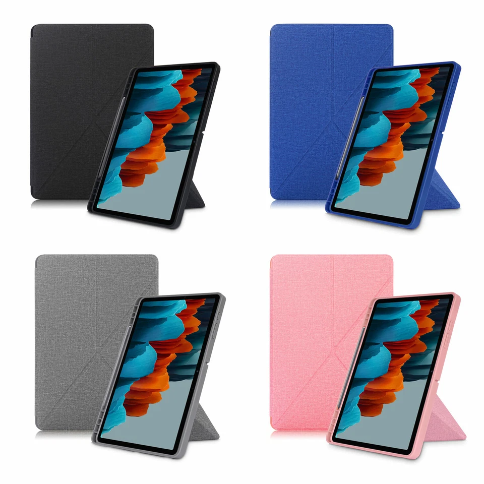 For Samsung Galaxy Tab S8 S8+ S7 + FE Transformer Stand Leather Smart Case Cover - Image 2 of 4