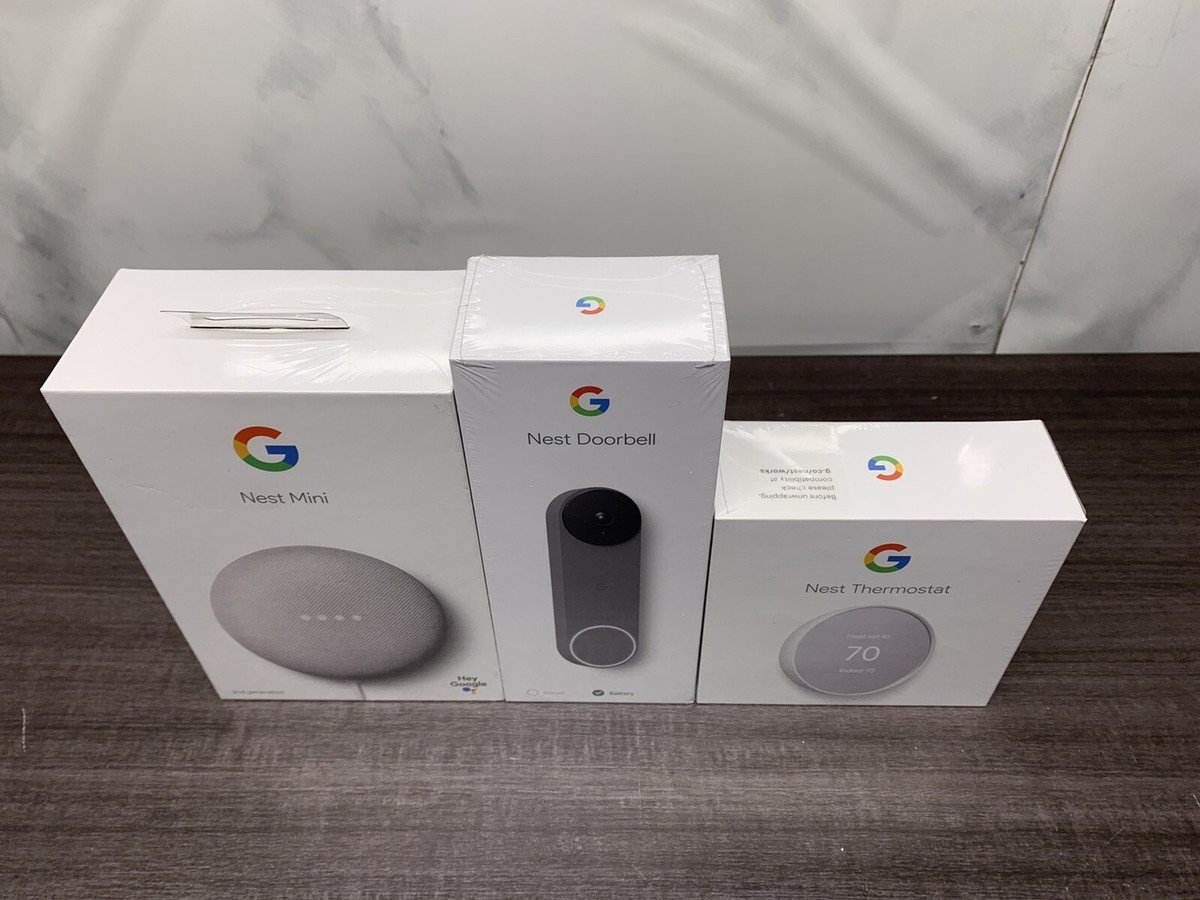 Google Nest Doorbell Bundle - Doorbell Camera/Nest Mini/Nest