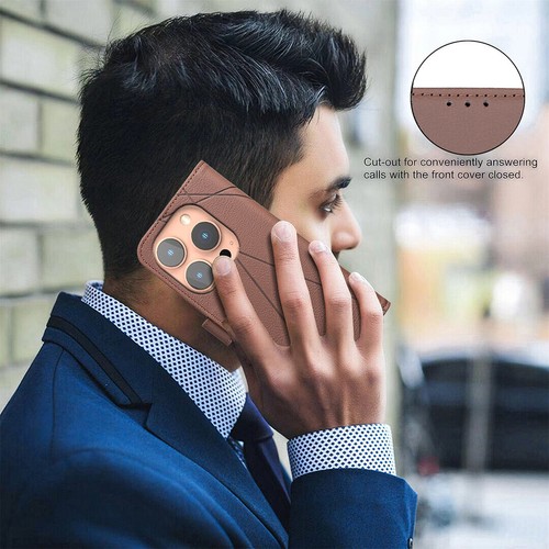 Magnetic Leather Wallet Phone Case for iPhone 16 Pro Max 16E 11 12 13 14 15 XR - 第 4/17 張圖片