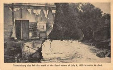 Trumansburg New York Ruins Flood Disaster Vintage Postcard AA20191