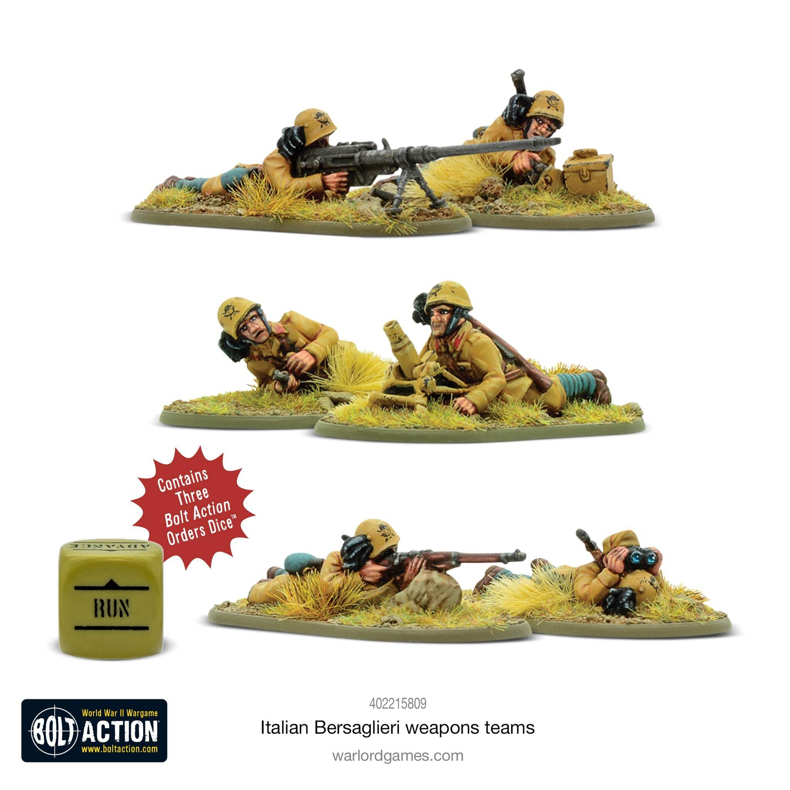 Bolt Action - Italian Bersaglieri Weapons Teams - Warlord Games