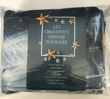 3 Piece Full/Double Kids Duvet Bedding Set Fantasy Unicorn Blue Lightweight