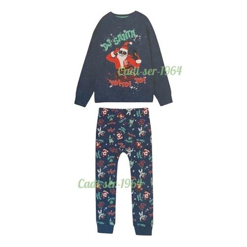 Christmas Pyjamas F&F 'DJ Santa' 6-7 years Boys/Unisex Christmas Pyjamas NEW - Picture 20 of 24