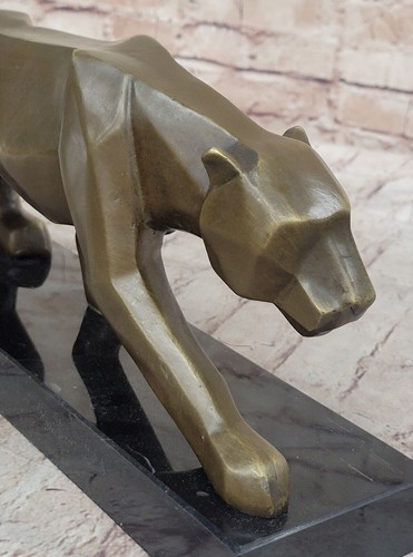 Handcrafted Jaguar Bronze Sculpture Abstract Modern Art by Fransisci - Picture 8 of 10