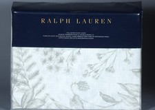 RALPH LAUREN GENEVIEVE FLORAL GREY 100 Cotton FULL/QUEEN Duvet Cover