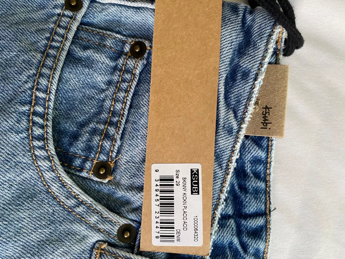NEW KSUBI WOMEN’S KICK’N PLACID ACID WASH JEANS -SIZE 29” WAIST