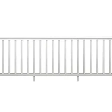 8ft X 36in Rail Kit Exterior Gate Vinyl Railing Stair Deck Outdoor Durable White