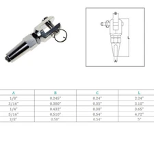 Marine Boat Stainless Steel T316 Swageless Jaw Terminal For Cable Wire Rail