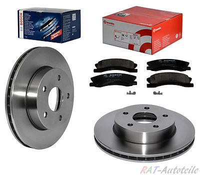 2x Brembo Scheiben+BOSCH Bremsbeläge Satz VA JEEP GRAND CHEROKEE II (WJ, WG) 