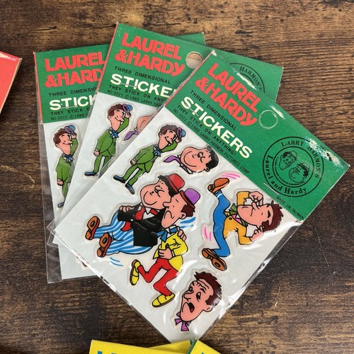 Laurel & Hardy Three Dimensional Stickers Store Display w/24 Packs 1980 Vintage - Picture 16 of 23