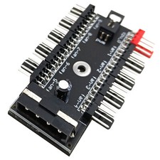 PC Fan 4pin 10 Channel Splitter IDE 12V Power Connector Adapter Hub PWM Cable