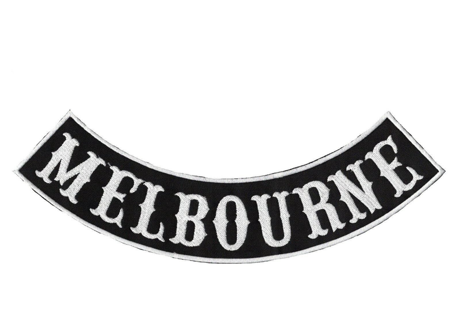 Motorcycle Melbourne Patch Vest Jacket Big Bottom Rocker Melbourne Biker Patches
