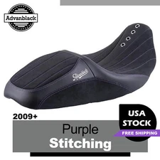 Advanblack "SIK Baggers" Purple Stitching Seat Fits 2009-2023 Harley Touring