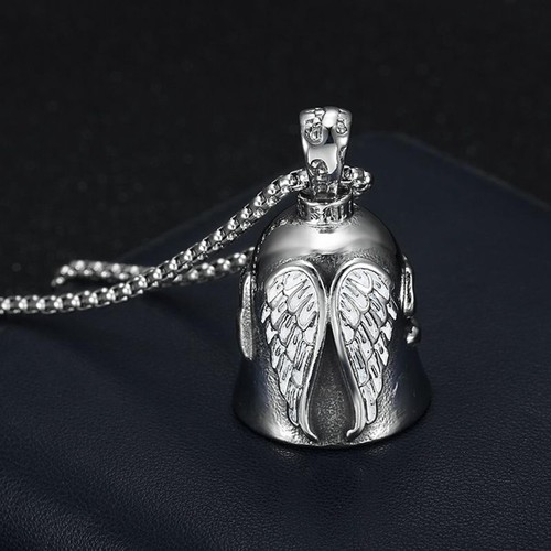 White Winged Motorcycle Bell Angel Guardian Biker Riding Bell - Picture 8 of 12