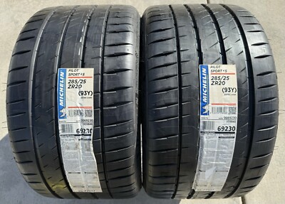 Set of TWO BRAND NEW 285/25ZR20 (93Y) Michelin Pilot Sport