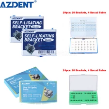AZDENT Dental Orthodontic Self-Ligating Brackets Braces Roth/MBT .022 Hook 345