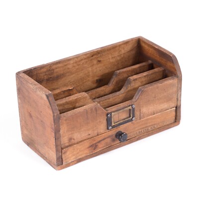 BRIEFABLAGE ''JUNA'' | Mahagoni, 3 Fächer | Briefsammler, Holz Organizer