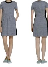 Madewell ~Woman Size 4~ Gray/Black  Park Line Sweater Dress Short Sleeve Pockets