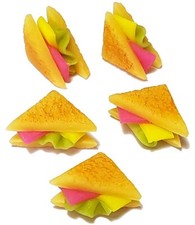 100 Dollhouse Miniature Ham Cheese Sandwiches  Doll Mini Food Set Wholesale Lot
