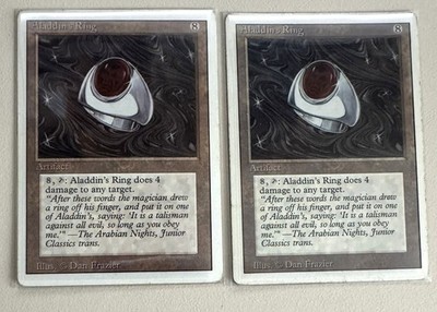 2x Aladdin's Ring - MTG  - REVISED (3rd) - ENGLISCH -  1994 EX/LP Rare