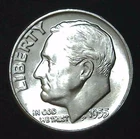 1955-P 10C Roosevelt Dime BU 90% Silver 26owt0515-2