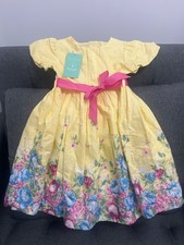 Image of NEW MONSOON - Age 2-3 Girl’s yellow floral dress