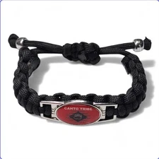 Cahto Indigenous Native American Tribe Flag Adjustable Charm Bracelet