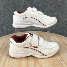Propet Shoes Womens 5.5M B White Tour Walker Strap Sneakers Leather Hook Loop