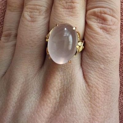 18k Yellow Gold Leaf Motif Hand Made Ring