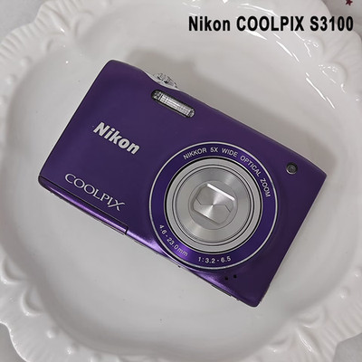 Nikon COOLPIX S3100 Purple Digital Camera 14.0MP 5x Zoom CCD Camera English