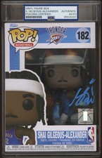 Shai Gilgeous-Alexander Signed NBA Funko Pop Auto #182 PSA ENCAPSULATED THUNDER