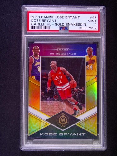 10/10≈1/1 2019-20 Panini Kobe Bryant #47 Career Highlights Gold Snakeskin PSA 9