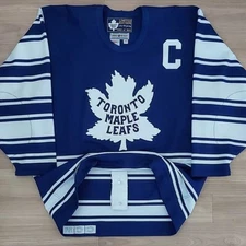 SIGNED Authentic DOUG GILMOUR Toronto Maple Leafs CCM MLG 65TH Ultrafil Jersey