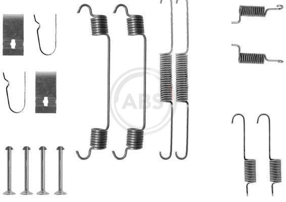 A.B.S.-OE 0675Q-OE Accessory Kit, brake shoes for MAZDA
