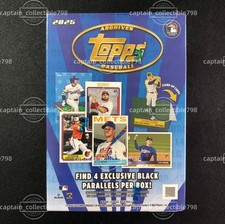 2025 Topps Archives MLB Blaster Box Sealed 66 Cards Black Parallels