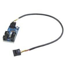 9pin USB Header Male 1 to 2 Female Extension Splitter Cable Connector Adapter...