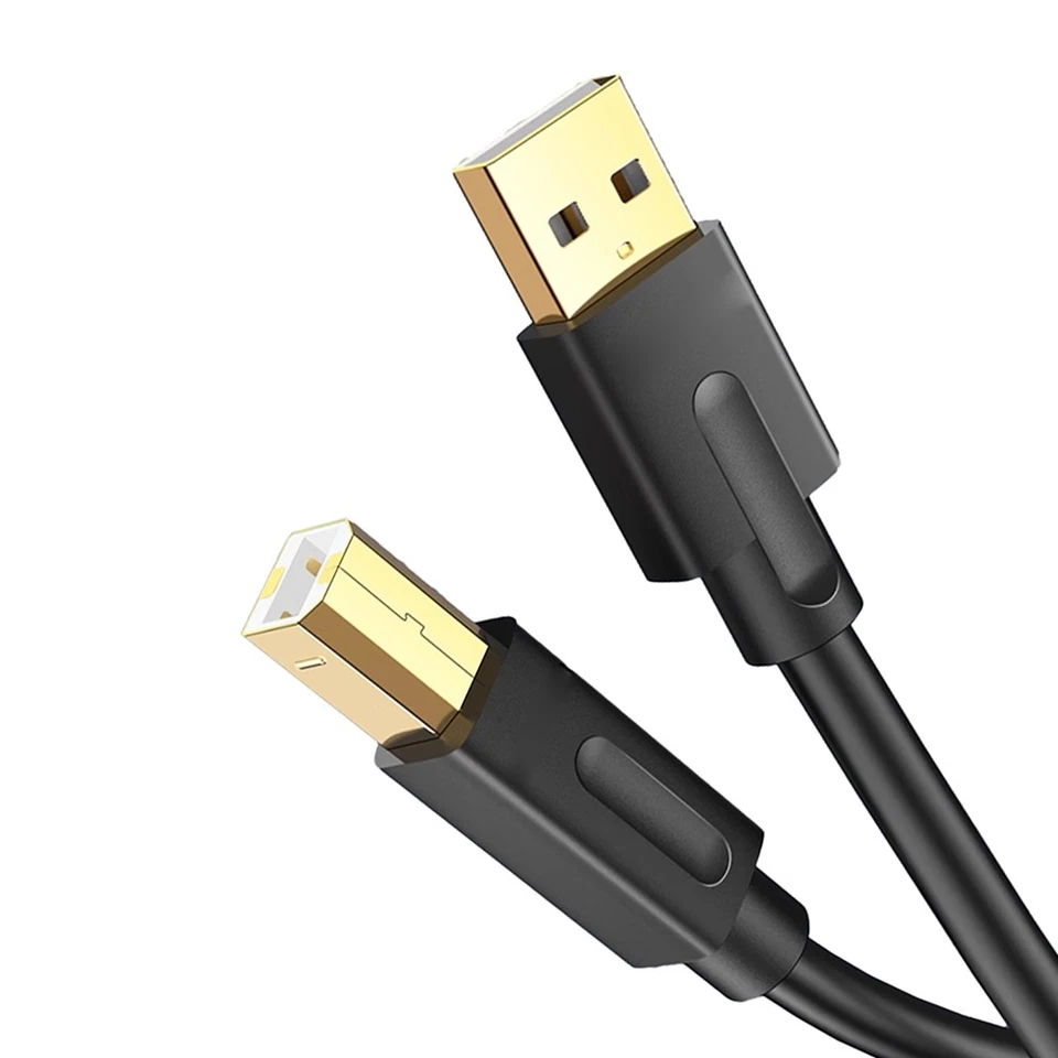 USB 2.0 Cable Printer High Speed Gold Plated Lead USB A Male to B Male 0.5m - 3m - Image 3 of 4