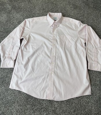 LL Bean Button Up Mens Dress Shirt - Pink - Size 17 - 33 #0028