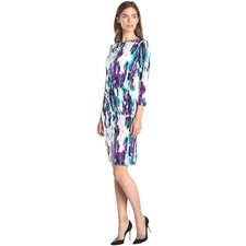 Calvin Klein Women's Multicolor Tie Dye Ruched Sheath Dress, Women's Size S