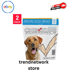 CheckUps Dental Dog Treats 24 Count 2-Pack Oral Care Chews for Dogs