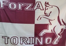 BANDIERA CALCIO FORZA TORINO SERIE A ULTRAS STADIO REGALO TIFOSO TORINESE TORO
