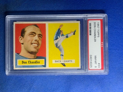 1957 Topps - #23 Don Chandler (RC) PSA 8
