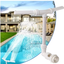 2 Head Pool Waterfall Fountain Spray Aerator Sprinkler Cool Warm Spa