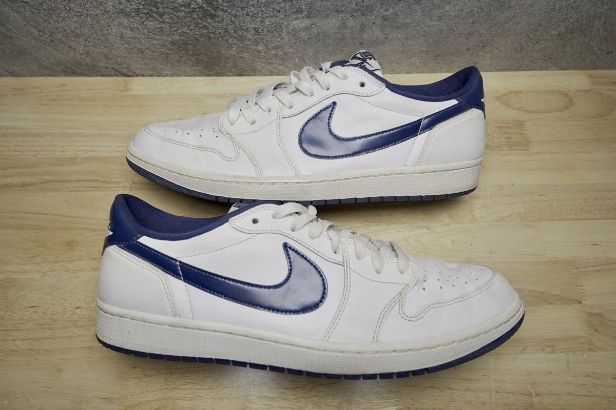 Size 13 - Nike Air Jordan 1 Low OG Metallic Blue Midnight Navy