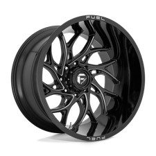 22x8.25 Fuel D741 Runner Dually Rear Blackmilled Wheel 8x200 -176mm