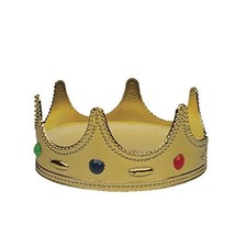 Crown - Faux Jewels - King - Queen - Plastic - Costume Accessory - Smaller Size
