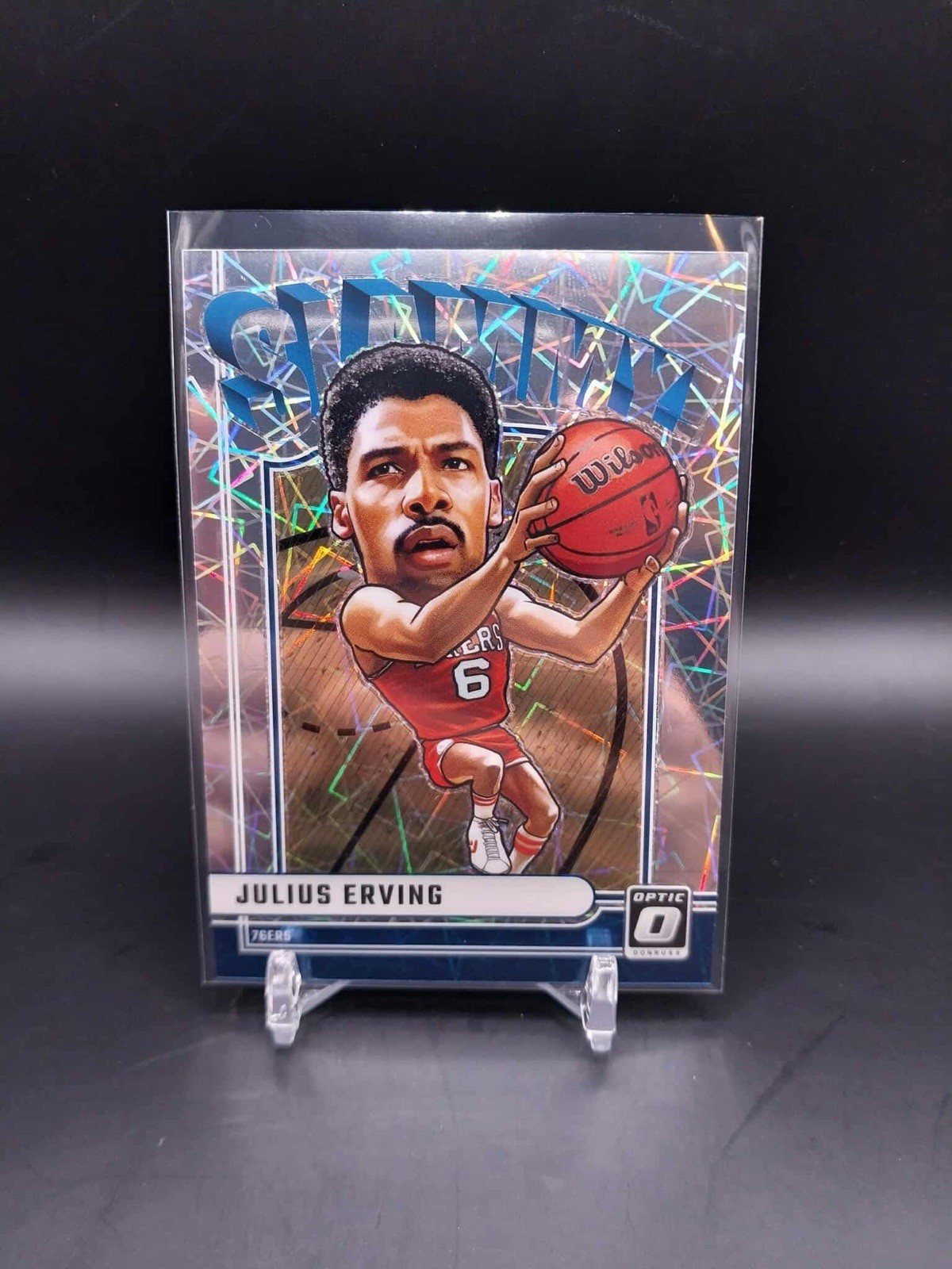 2024-25 Panini Donruss Optic Julius Erving #26 SLAMMY! Case Hit 76ers HOF A42