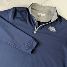 Peter Millar Youth Boys L 11-12 Gray Perth Quarter Zip Pullover Performance