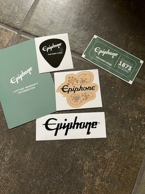 Epiphone Warranty Card and Stickers ES-335 Les Paul Case Candy