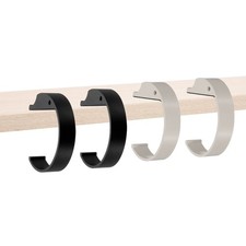 4Pcs Purse Hook for Table, Purse Hanger for Desk, Black/Gray